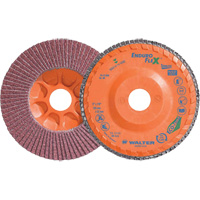 Disque &agrave; lamelles Stainless Enduro-Flex, 5" x 5", Type 27, Grain 40, Alumine de zirconium NTL Industrial