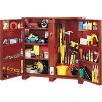 Jobsite Shelf Cabinet, Steel, 47.5 Cubic Feet, Red TEP170 | NTL Industrial