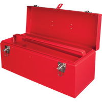 ATB100 Portable Tool Box with Metal Tool Tray, 8-3/4" D x 21" W x 9" H, Red NTL Industrial