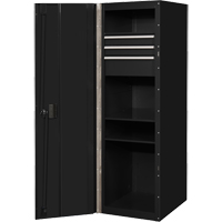 RX Series Side Cabinet, 3 Drawers, 19" W x 25" D x 61" H, Black NTL Industrial