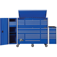 RX Series Side Cabinet, 7 Drawers, 19" W x 25" D x 39-1/4" H, Blue TEQ496 | NTL Industrial