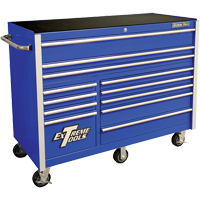 RX Series Rolling Tool Cabinet, 12 Drawers, 55" W x 25" D x 46" H, Blue TEQ501 | NTL Industrial