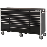 RX Series Rolling Tool Cabinet, 19 Drawers, 72" W x 25" D x 47" H, Black TEQ505 | NTL Industrial