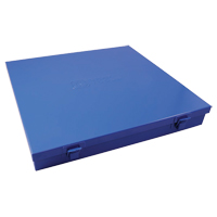 Slim Metal Box, 12" D x 11-1/2" W x 1-3/4" H, Blue NTL Industrial