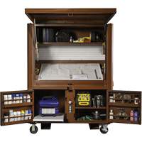 Field Office Jobsite Box, 33" W x 63" D x 80" H, Steel, Red NTL Industrial