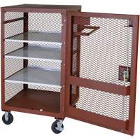 Mobile Mesh Cabinet, Steel, 22 Cubic Feet, Red TEQ807 | NTL Industrial