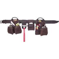 Deluxe Contractor's Tool Belt, Leather, Tan NTL Industrial