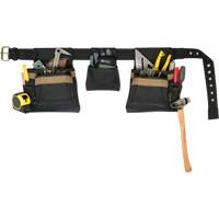 Deluxe Tool Belt Combo, Polyester, Black NTL Industrial