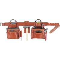 Deluxe Tool Belt Combo, Leather, Tan NTL Industrial