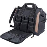 Multi-Compartment Tool Carrier, Polyester, 33 Pockets, Black NTL Industrial