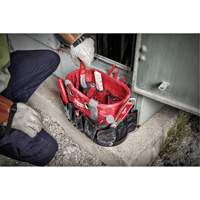 Sac ovale utilitaire, Nylon balistique, 24 pochettes, Noir/Rouge NTL Industrial