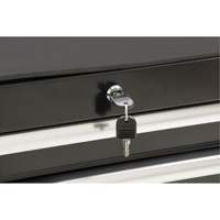 Industrial Tool Cart, 7 Drawers, 27" W x 18-3/4" D x 39" H, Black NTL Industrial