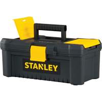 Essential&reg; Tool Box with Tray, 12-1/2" W x 7-3/8" D x 5-1/8" H, Black/Yellow NTL Industrial