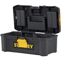 Essential&reg; Tool Box with Tray, 12-1/2" W x 7-3/8" D x 5-1/8" H, Black/Yellow NTL Industrial