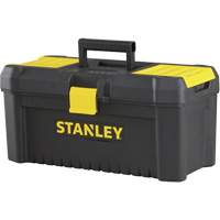 Essential&reg; Tool Box with Tray, 16" W x 8" D x 7-3/10" H, Black/Yellow NTL Industrial