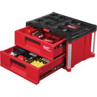 Packout™ 2-Drawer Tool Box, 14-1/3" W x 16-1/3" D x 22-1/5" H, Black/Red TER110 | NTL Industrial