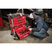 Packout 3-Drawer Tool Box, 16-1/3" x 14-1/3" x 22-1/5", Black/Red NTL Industrial