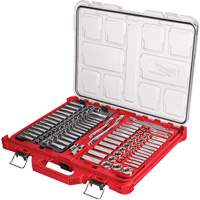 Ratchet & Socket Set with Packout Low-Profile Organizer, 106 Pcs, 1/4"/3/8" Drive Size, Deep NTL Industrial
