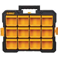 Flip-Bin Organizer, 3-7/8" W x 17-3/4" D x 13-7/8" H, Black/Yellow NTL Industrial
