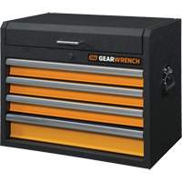 GSX Series Tool Chest, 26" W, 4 Drawers, Black/Orange NTL Industrial