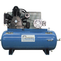 Industrial Series Air Compressors - Horizontal Compressors - Two Stage, 100 Gal. (120 US Gal) TFA078 | NTL Industrial