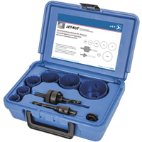 Coffret de scies-cloches haut de gamme pour &eacute;lectriciens, 8 morcea NTL Industrial