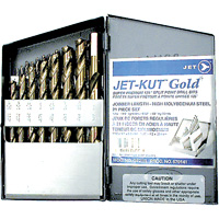 Jeu de forets de premi&egrave;re qualit&eacute; GF21R Jet-Kut GOLD, 21 morceaux, Acier NTL Industrial