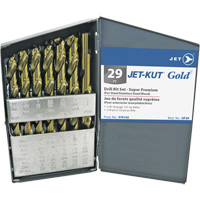 Jeu de forets de premi&egrave;re qualit&eacute; JET-KUT GOLD, 29 morceaux, Acier alli&eacute; NTL Industrial