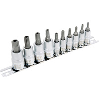 Jeu de douilles antiviol TORX 1/4" & 3/8" SS1438-10TB 10 mcx NTL Industrial