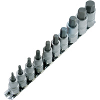 HSW3812-10M Metric Bit Socket Set, Hex, 1/2"/3/8" Drive, 10 Pcs NTL Industrial