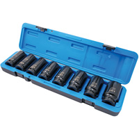 Jeu de douilles SAE &agrave; 6 pans PS834D, 8 Mcx, Chocs, Prise de 3/4", Profond NTL Industrial