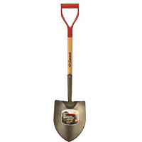 Round-Point Shovel, Forged Steel Blade, Wood, D-Grip Handle TFX679 | NTL Industrial