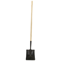 Square-Point Shovel, Wood, Tempered Steel Blade, Straight Handle, 49-1/2" Long TFX930 | NTL Industrial