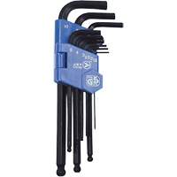JBHK-9M Ball Nose Hex Key Set, 9 Pcs., Metric NTL Industrial