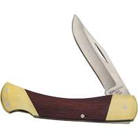 Couteau de sport avec poign&eacute;e incurv&eacute;e, 2-5/8" lame, lame en Acier inoxydable, poign&eacute;e en Bois NTL Industrial