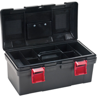 Heavy-Duty Tool Box, 17-1/2" W x 9-1/2" D x 8" H, Black NTL Industrial