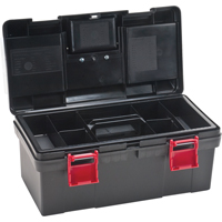 Plastic Tool Box, 17-1/2" W x 9-1/2" D x 8" H, Black NTL Industrial