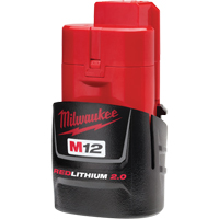 M12 Redlithium 2.0 Battery, Lithium-Ion, 12 V, 2 A NTL Industrial