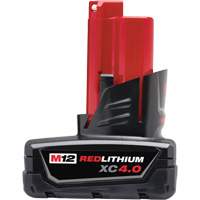 M12 Redlithium 4.0 Battery, Lithium-Ion, 12 V, 4 A NTL Industrial