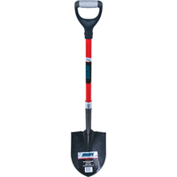Heavy-Duty Round Point Shovel, Carbon Steel Blade, Fibreglass, D-Grip Handle TLZ466 | NTL Industrial