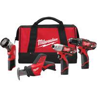 M12 Cordless 4 Tool Combo Kit, Lithium-Ion NTL Industrial