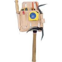 Poche pour outils de travail des cloisons s&egrave;ches, Porte-outil, Cuir, 7 Poches NTL Industrial