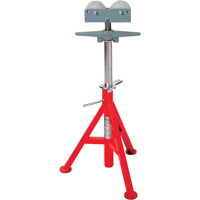 Roller Head  High Pipe Stand #RJ-99, 82-140 cm Height Adjustment, 12" Max. Pipe Capacity, 1000 lbs. Max. Weight Capacity TNX170 | NTL Industrial