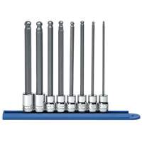 Long Ball End Metric Socket Set, Hex, 3/8" Drive, 8 Pcs NTL Industrial