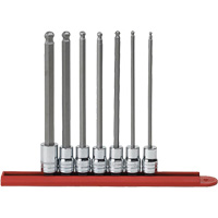 SAE Long Ball End Bit Socket Set, Hex, 3/8" Drive, 7 Pcs NTL Industrial