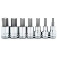 Metric Bit Socket Set, Hex, 1/2" Drive, 7 Pcs NTL Industrial