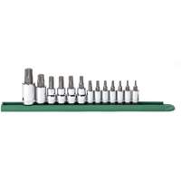 Bit Socket Set, Torx&reg;, 1/2"/1/4"/3/8" Drive, 13 Pcs NTL Industrial