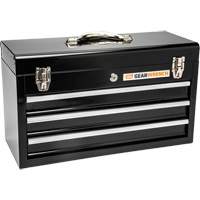 Portable Tool Box, 20" W, 3 Drawers, Black NTL Industrial
