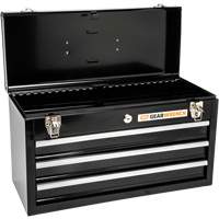 Portable Tool Box, 20" W, 3 Drawers, Black NTL Industrial