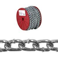 Twist Link Machine Chain, Low Carbon Steel, #2 x 125' (38.1 m) L, 310 lbs. (0.155 tons) Load Capacity NTL Industrial